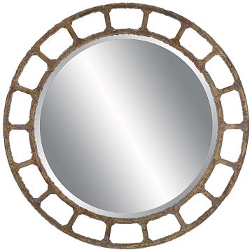  Darby Distressed Round Mirror