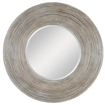  Vortex White Washed Round Mirror