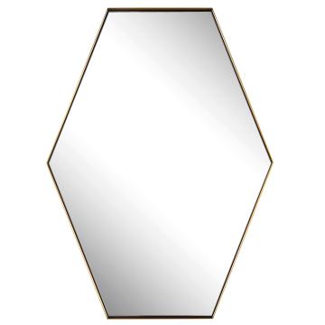  Ankara Brass Hexagon Mirror