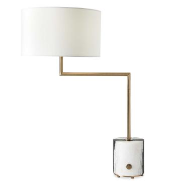 Pivot Table Lamp - Panda Marble/Brass