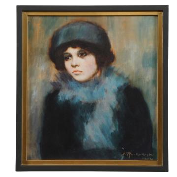 Woman, 1914 Framed Canvas