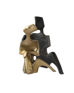 Affection Bronze Gold Sculpture, Set of 2