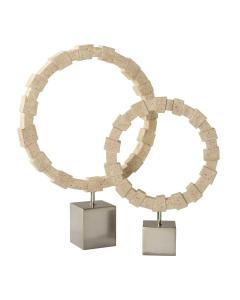 Ivory Fusion Stone Rings, Set of 2