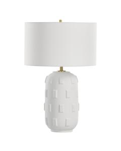 Emerie Textured White Table Lamp