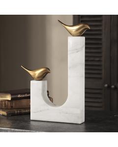  Songbirds Brass Sculpture