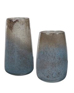  Ione Seeded Glass Vases, S/2