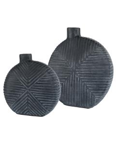  Viewpoint Aged Black Vases