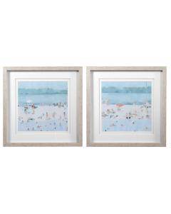  Sea Glass Sandbar Framed Prints, Set/2