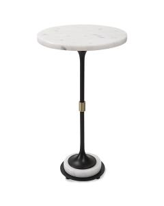  Sentry White Marble Accent Table