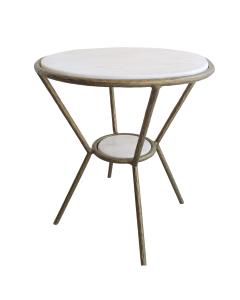  Refuge Round White Side Table