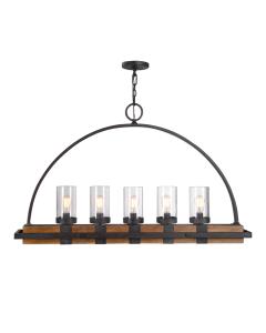  Atwood 5 Light Rustic Linear Chandelier 