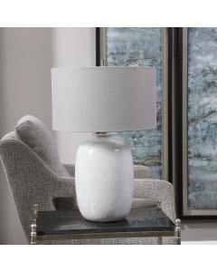  Winterscape White Glaze Table Lamp
