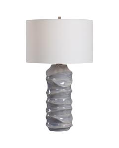  Waves Blue & White Table Lamp