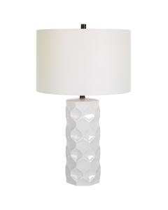  Honeycomb White Table Lamp