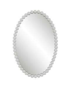  Serna White Oval Mirror