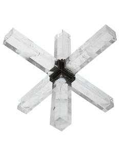 Double Cross Sculpture - Faux Quartz Crystal