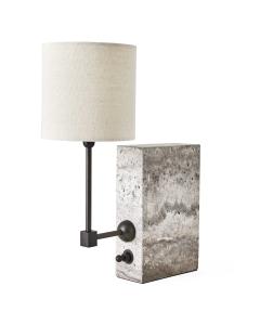 On a Shelf Mini Lamp - Travertine/Bronze